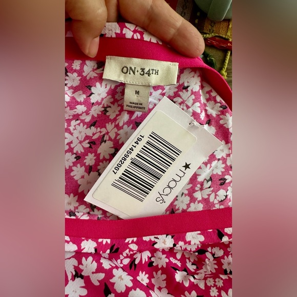 Macy's Pink Floral Pencil Skirt - Picture 7 of 7